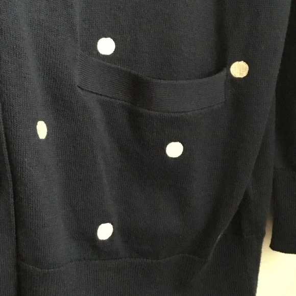 J. Crew Polka Dot V-Neck Cardigan NWOT - Picture 3 of 7